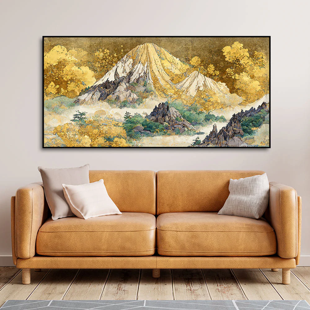 Beautiful Mountain Scenery Premium Canvas Wall Painting - Image 3