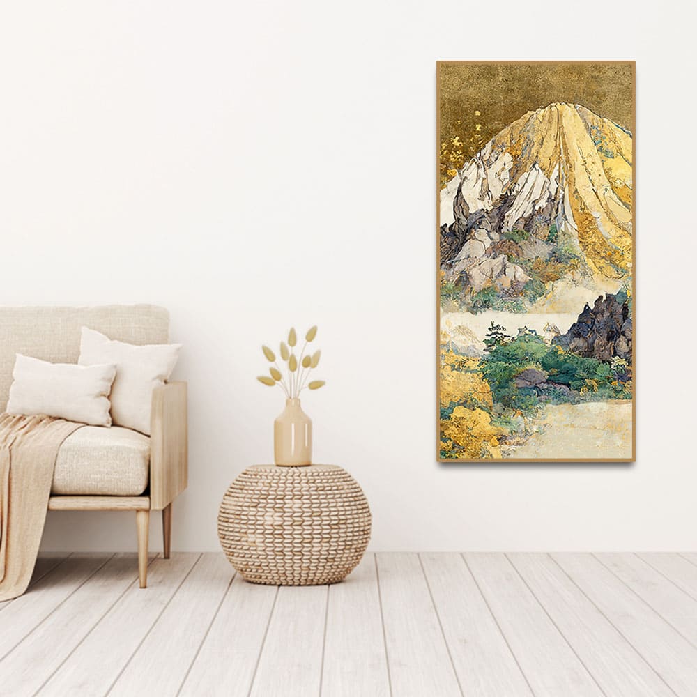 Beautiful Mountains with Autumn foliage of Trees Wall Painting - Image 3