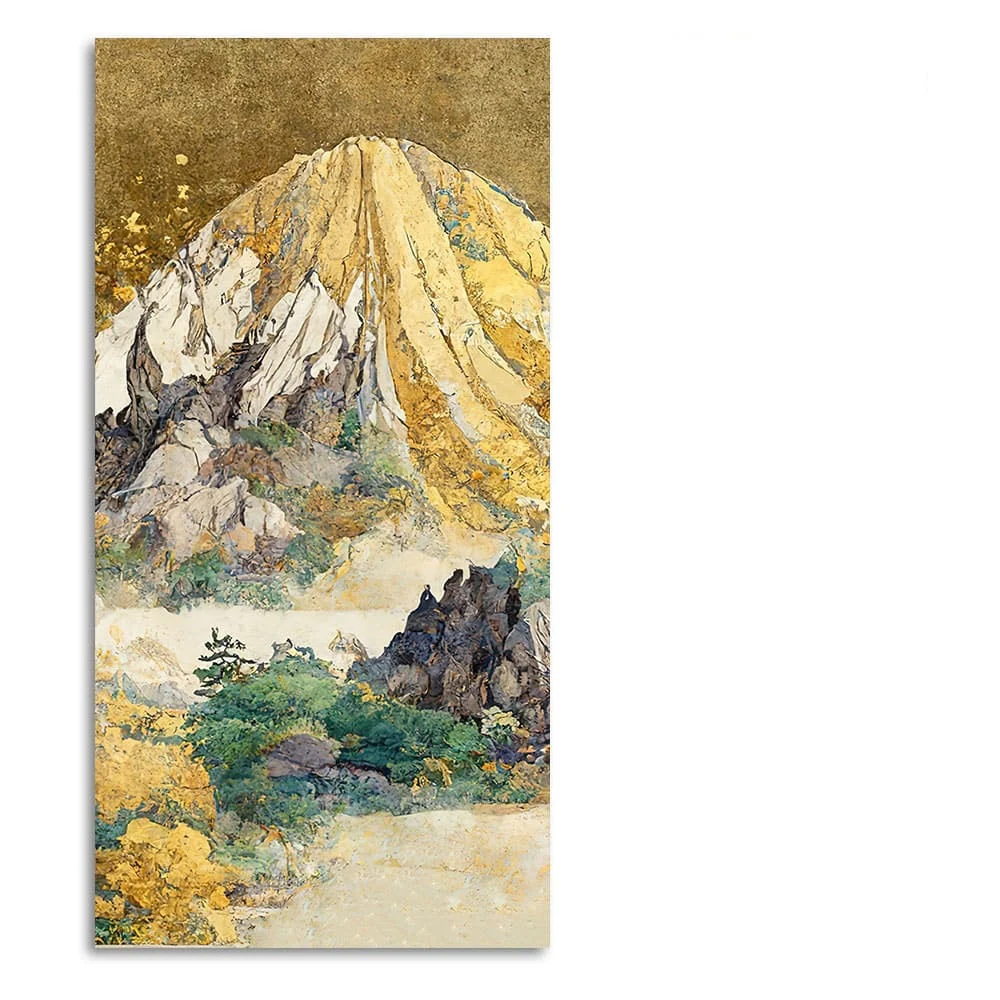 Beautiful Mountains with Autumn foliage of Trees Wall Painting - Image 4