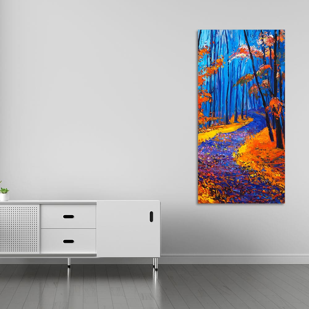Beautiful Nature Wall Painting of Forest - Image 2
