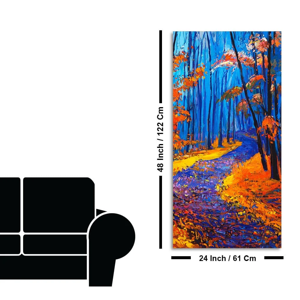 Beautiful Nature Wall Painting of Forest - Image 7