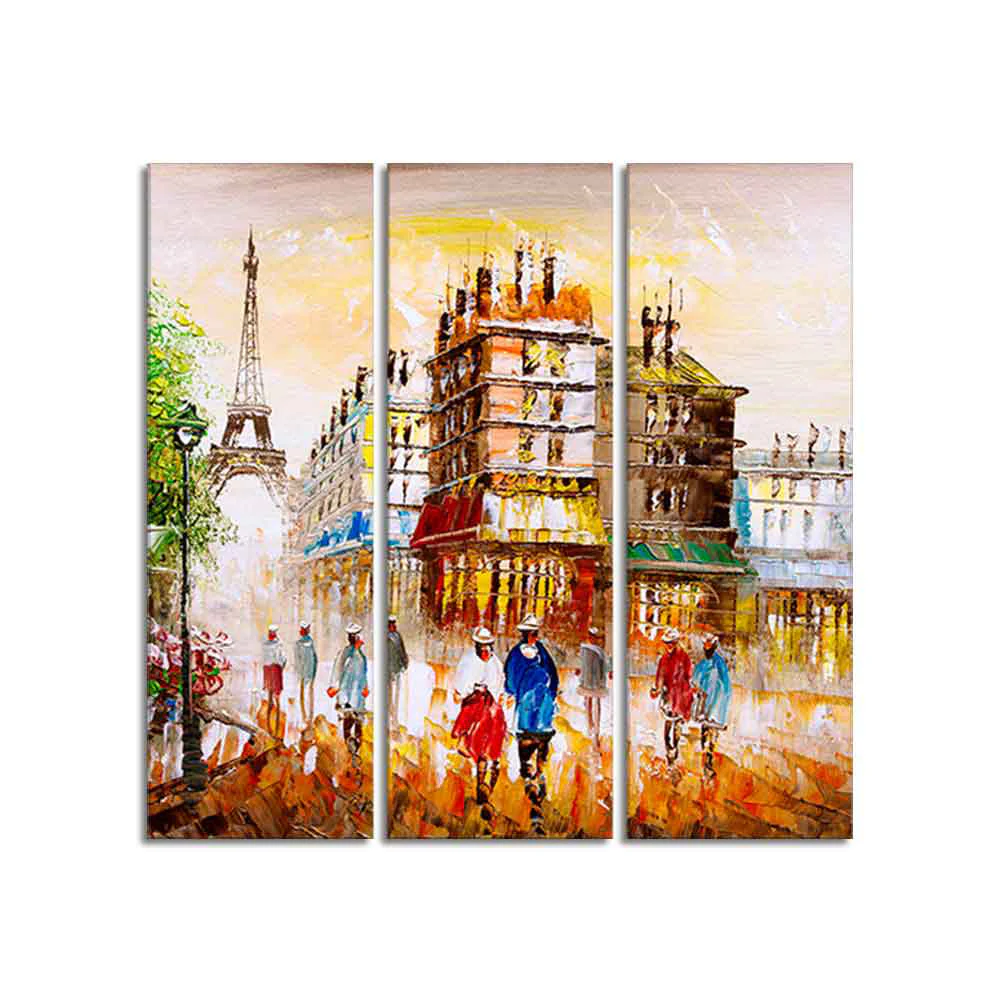 Beautiful Paris Wall Painting Set of 3 Pieces - Image 4