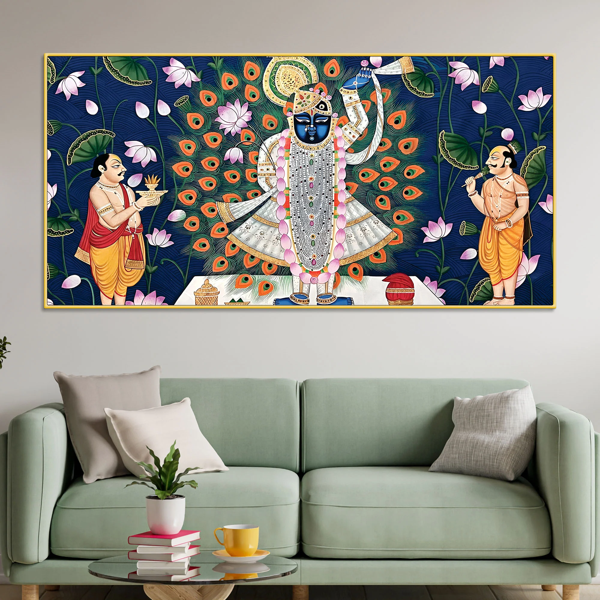 Beautiful Pichwai Art of Shrinath ji Wall Painting