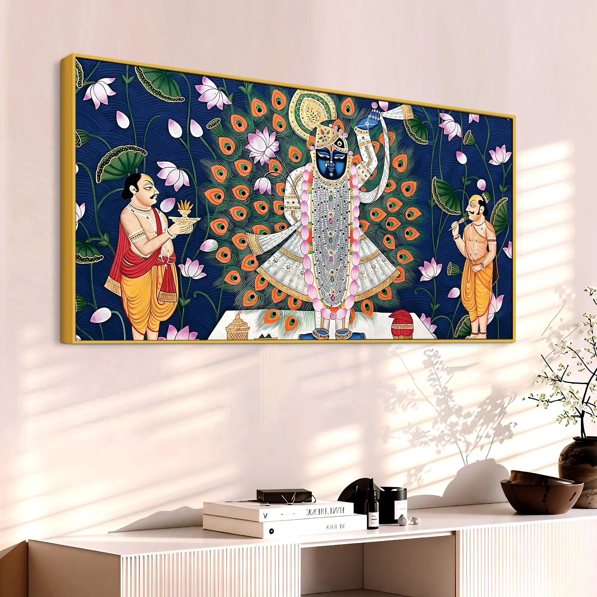 Beautiful Pichwai Art of Shrinath ji Wall Painting - Image 4