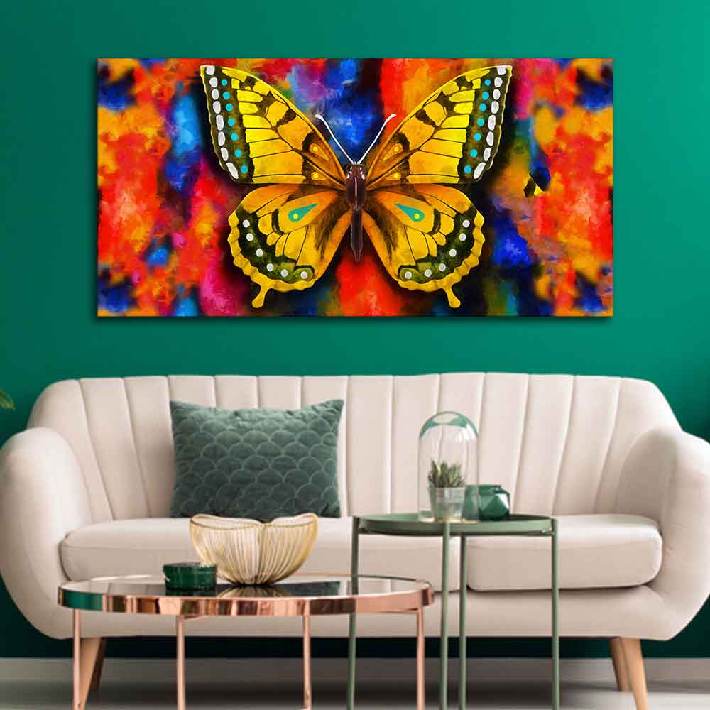 Beautiful Premium Canvas Wall Painting of Tiger Butterfly - Image 2