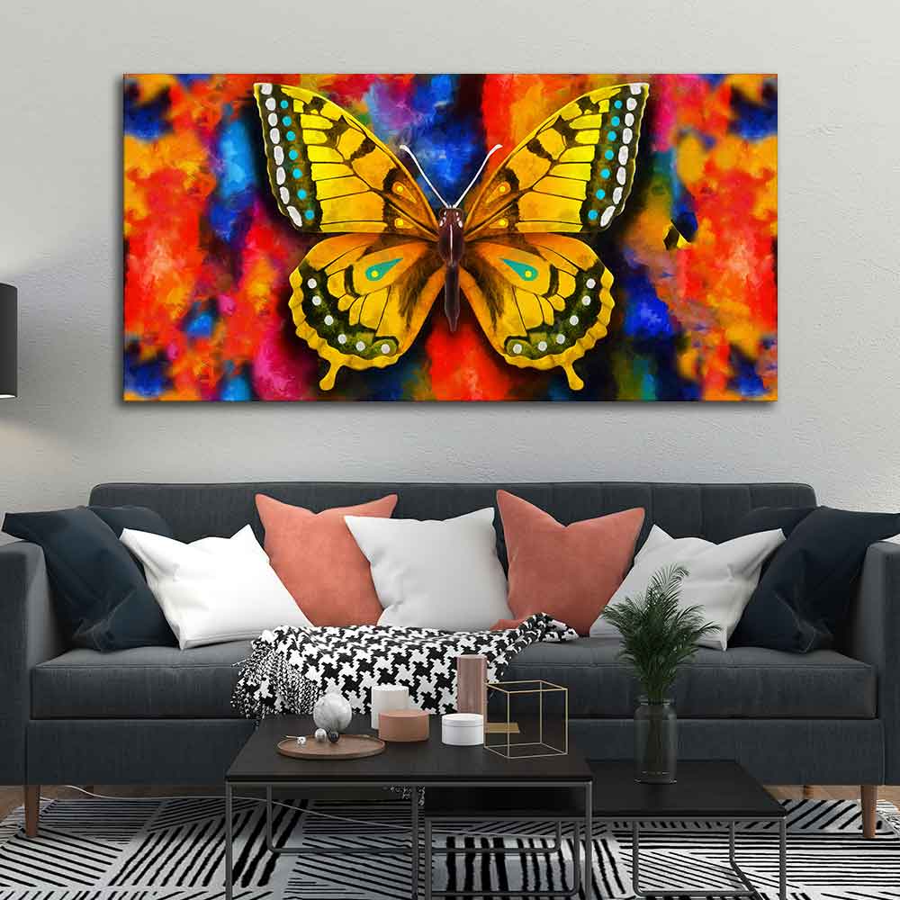 Beautiful Premium Canvas Wall Painting of Tiger Butterfly - Image 3