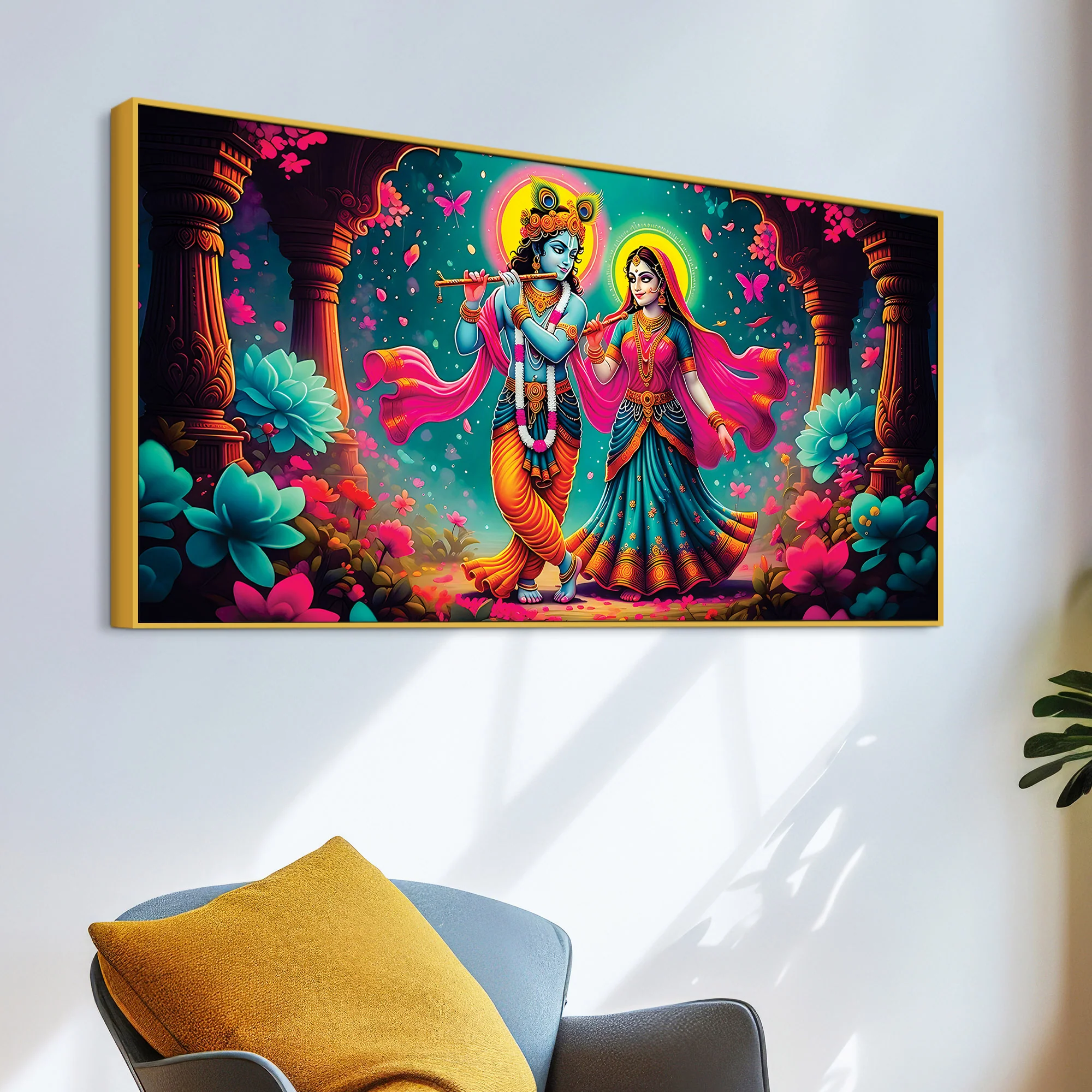 Beautiful Radha Krishna Painting for Spiritual Home Décor - Image 5