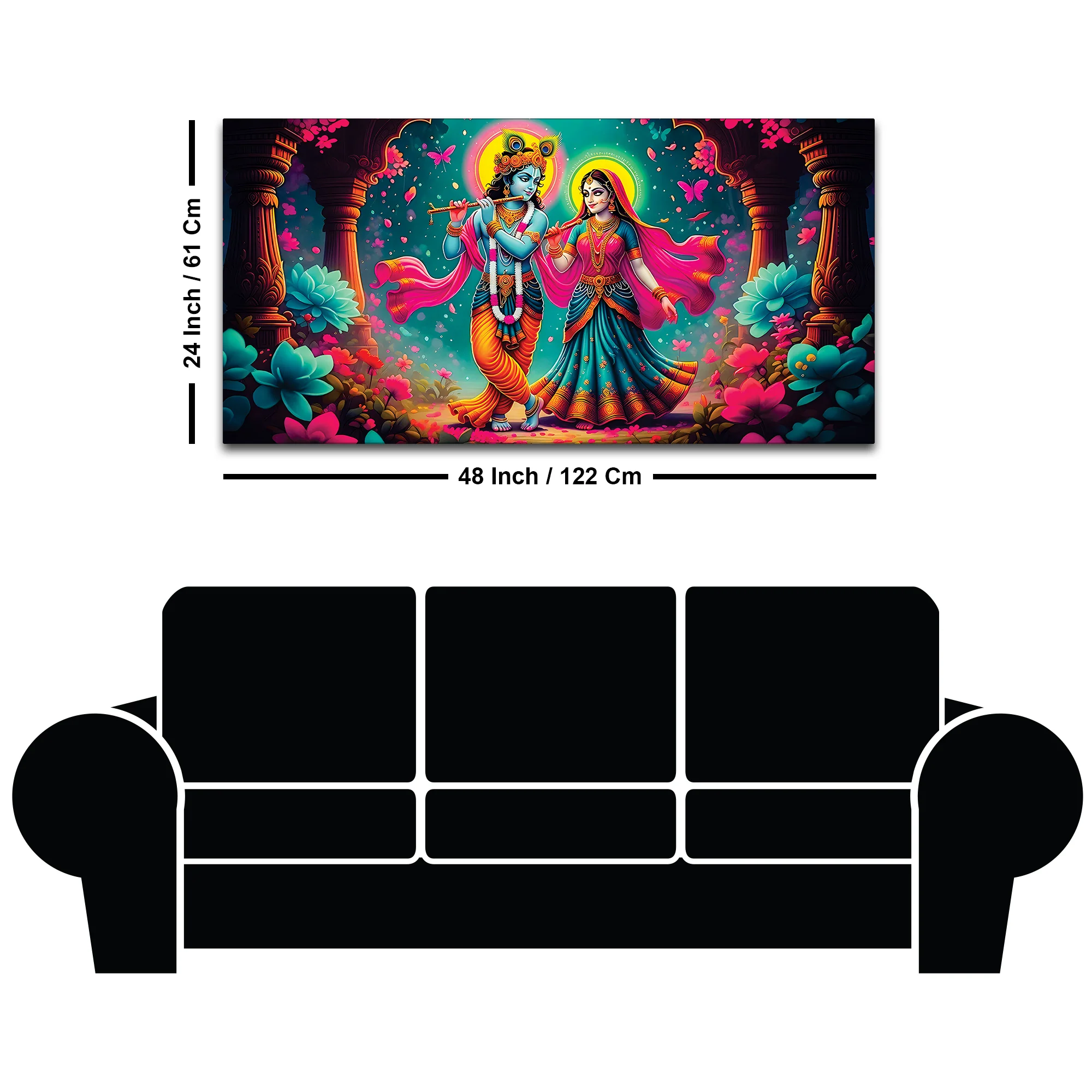 Beautiful Radha Krishna Painting for Spiritual Home Décor - Image 8