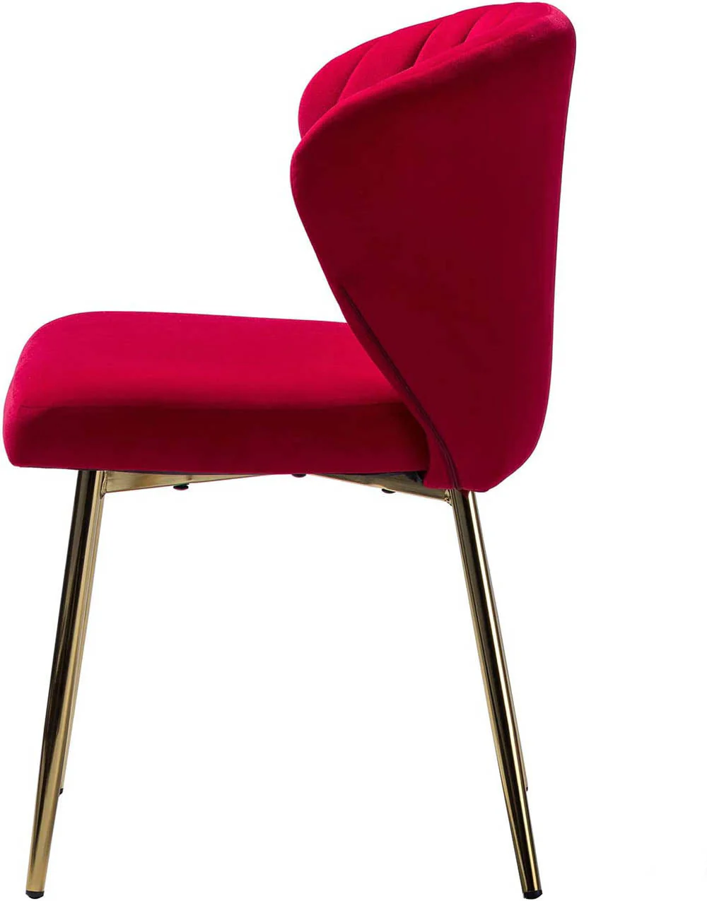 Beautiful Red Velvet Tufted Luxury Lounge Chair - Image 3