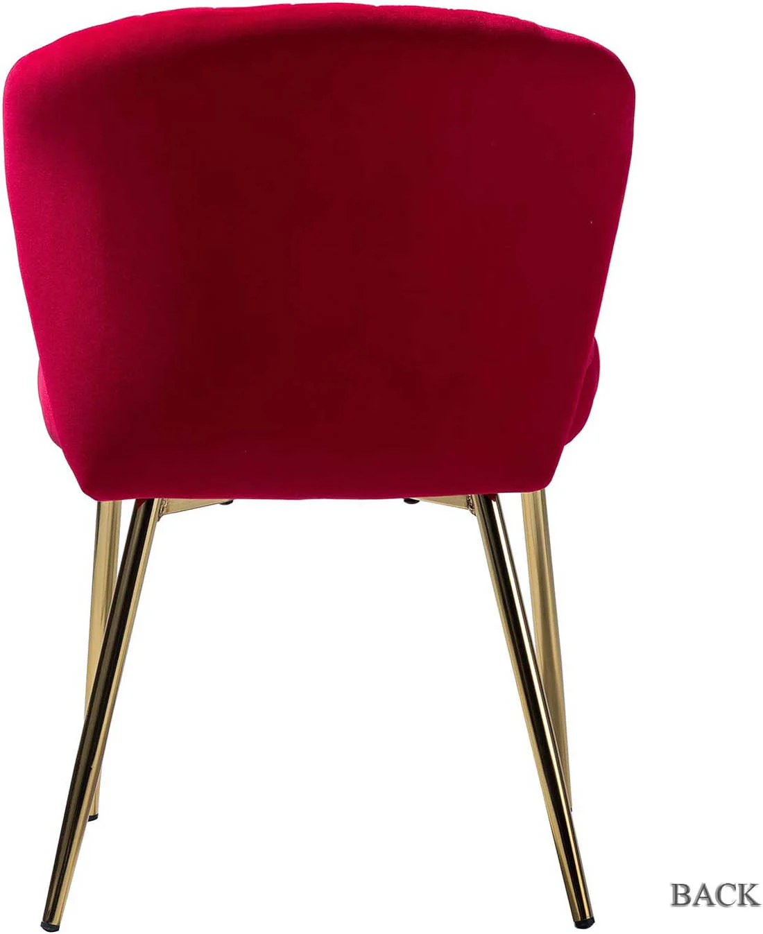 Beautiful Red Velvet Tufted Luxury Lounge Chair - Image 4