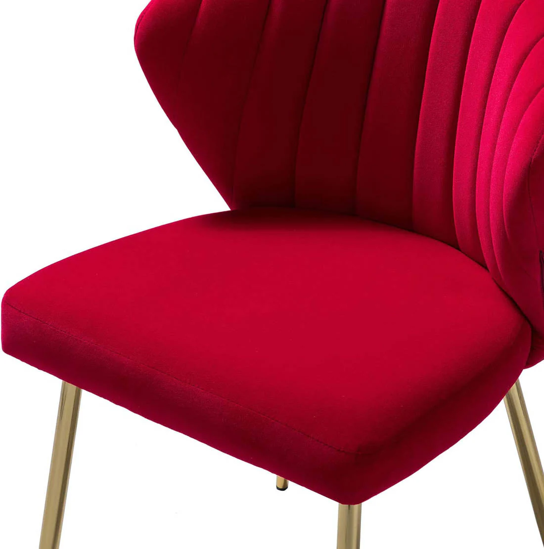 Beautiful Red Velvet Tufted Luxury Lounge Chair - Image 5