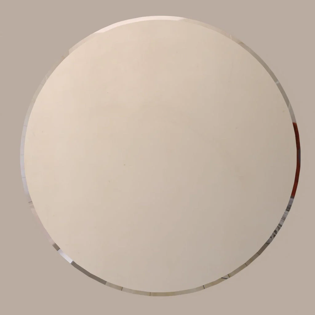 Beautiful Scandinavian Frameless Beveled Round Mirror - Image 3