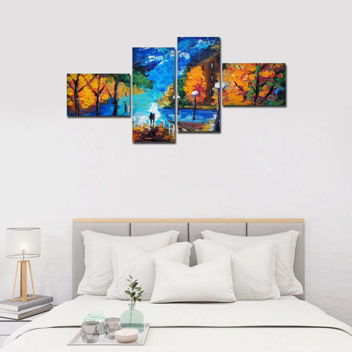 Beautiful Scenery of Couple Dating Canvas Wall Painting - Image 2