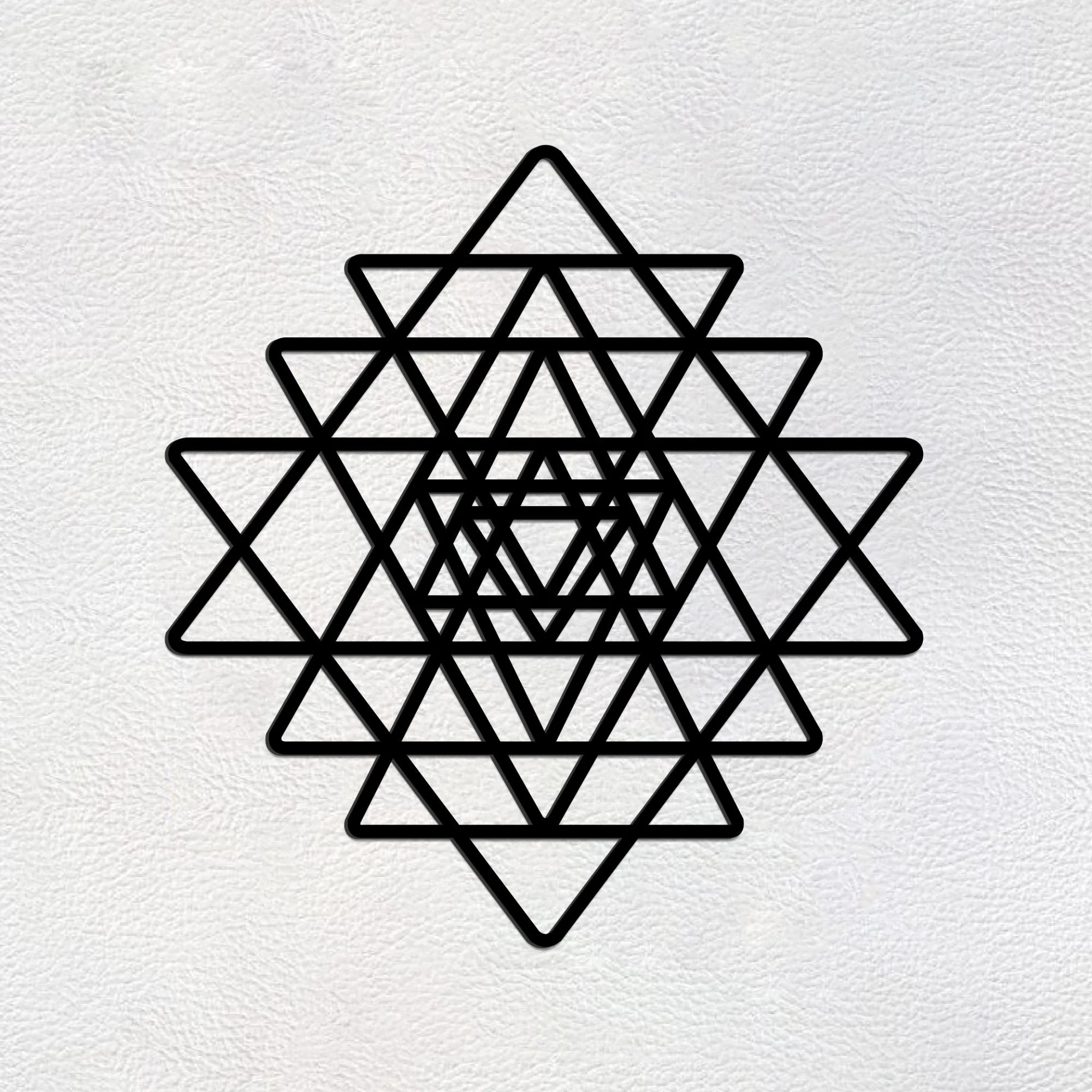 Beautiful Sri Yantra Black Color Design Wooden Wall Hanging - Image 6