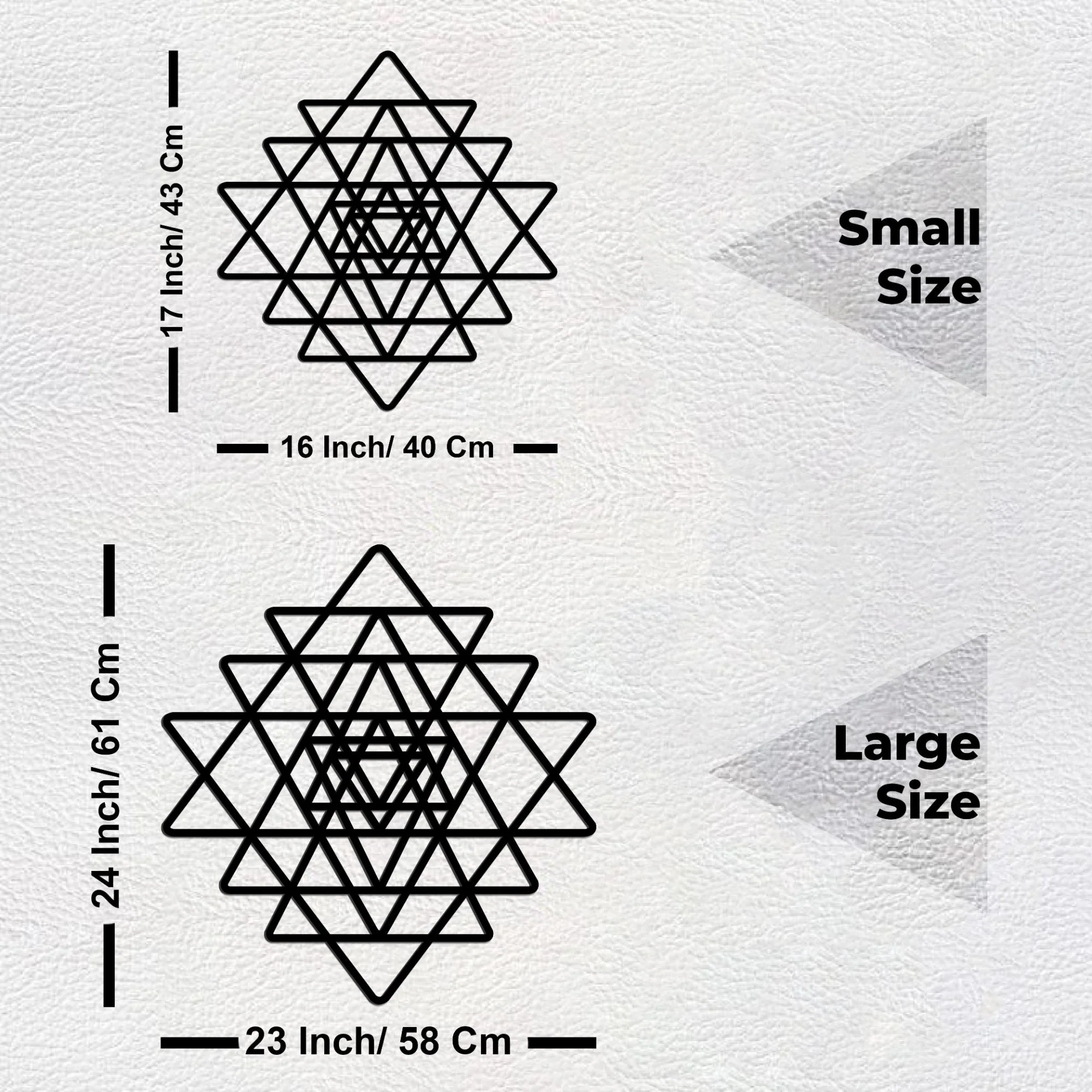 Beautiful Sri Yantra Black Color Design Wooden Wall Hanging - Image 7