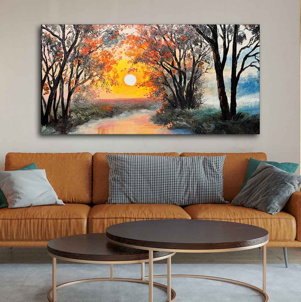 Beautiful Sunset Scenery Premium Wall Painting - Image 4