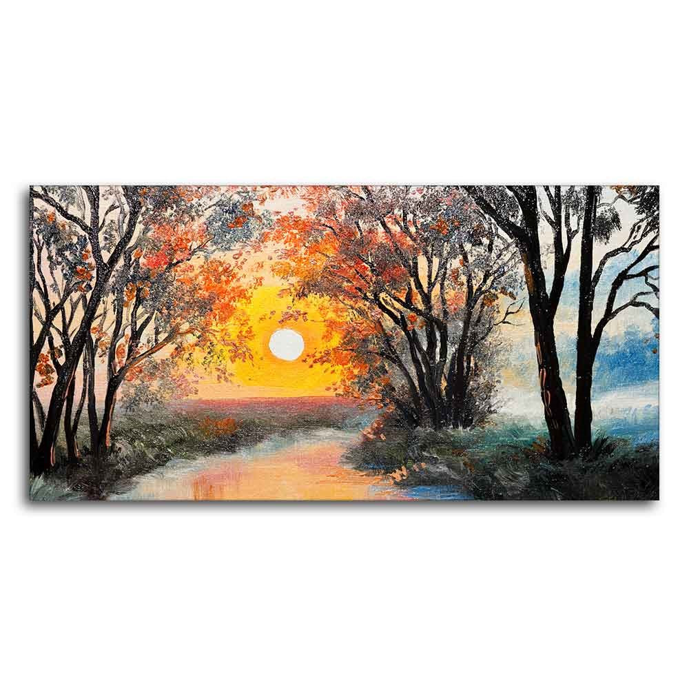 Beautiful Sunset Scenery Premium Wall Painting - Image 5