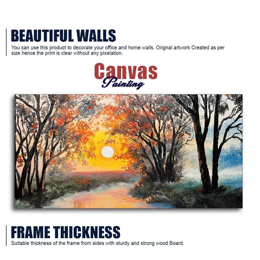 Beautiful Sunset Scenery Premium Wall Painting - Image 6