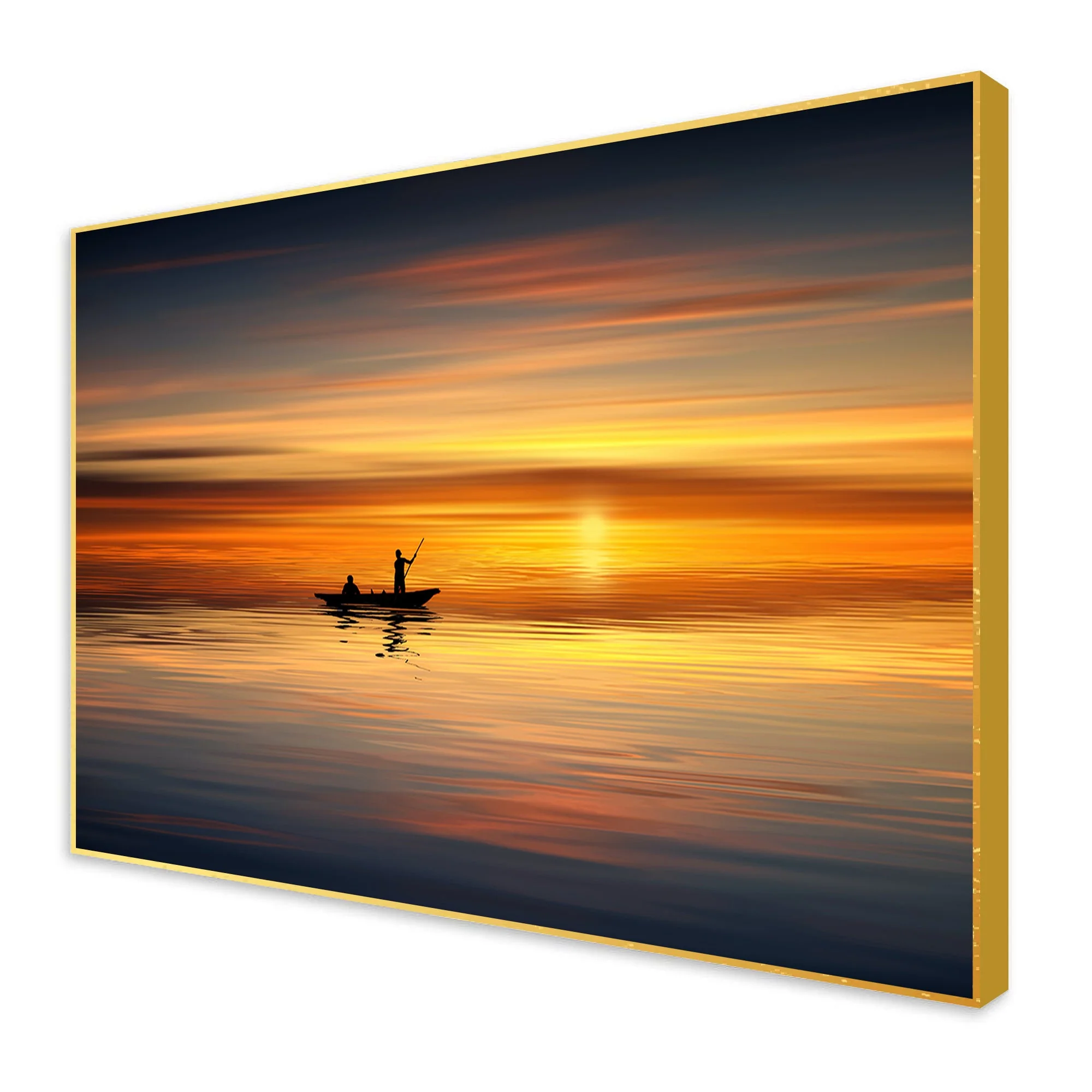 Beautiful Sunset Wall Painting Floating Canvas - Image 6
