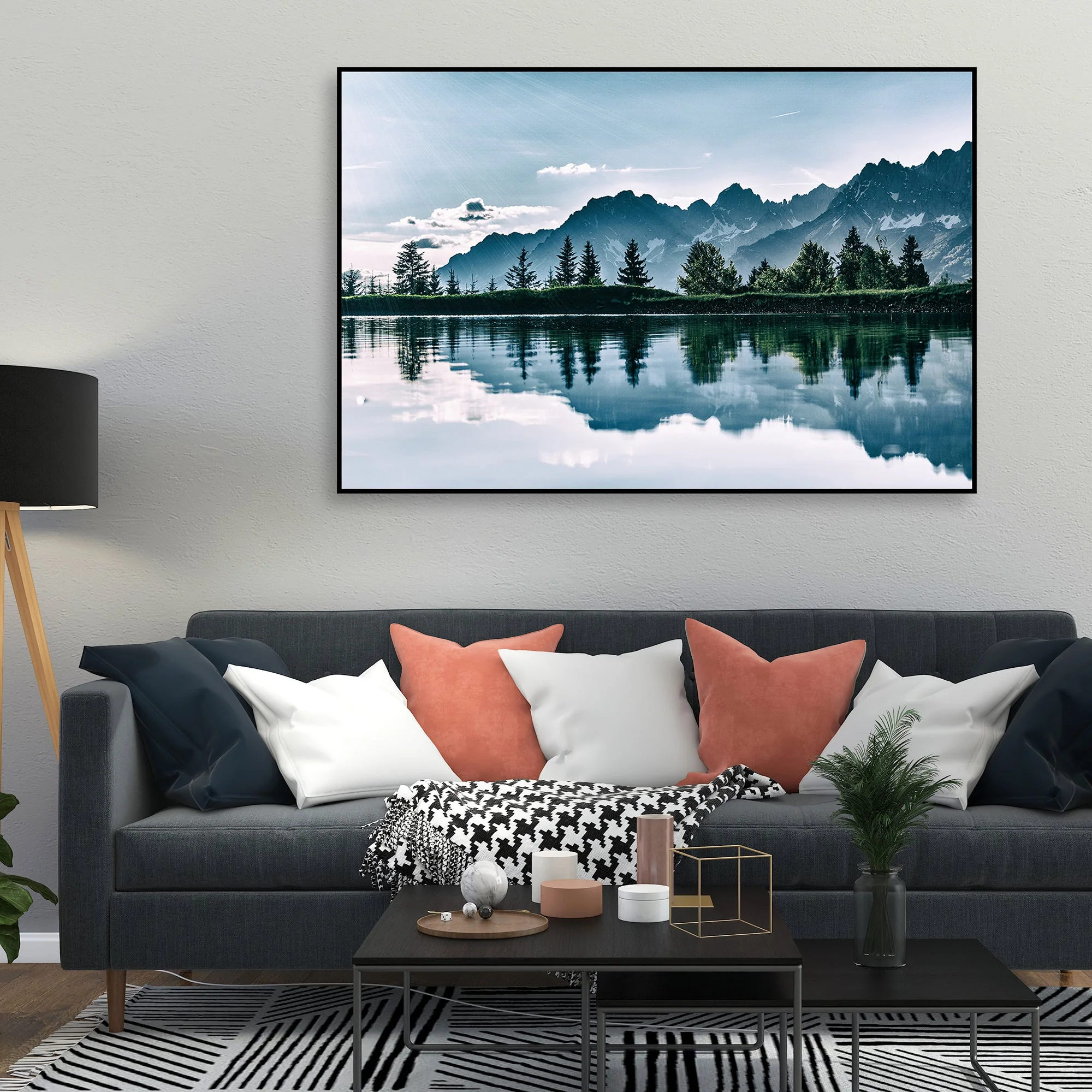 Beautiful View of Horizon Floating Canvas Wall Painting - Image 3