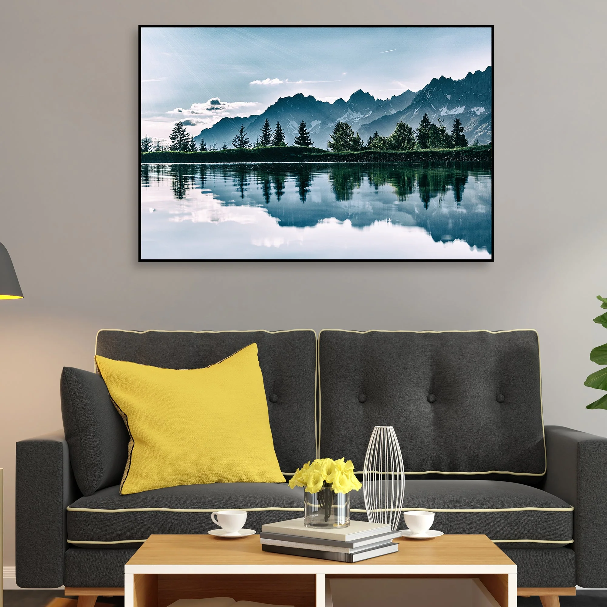 Beautiful View of Horizon Floating Canvas Wall Painting - Image 4