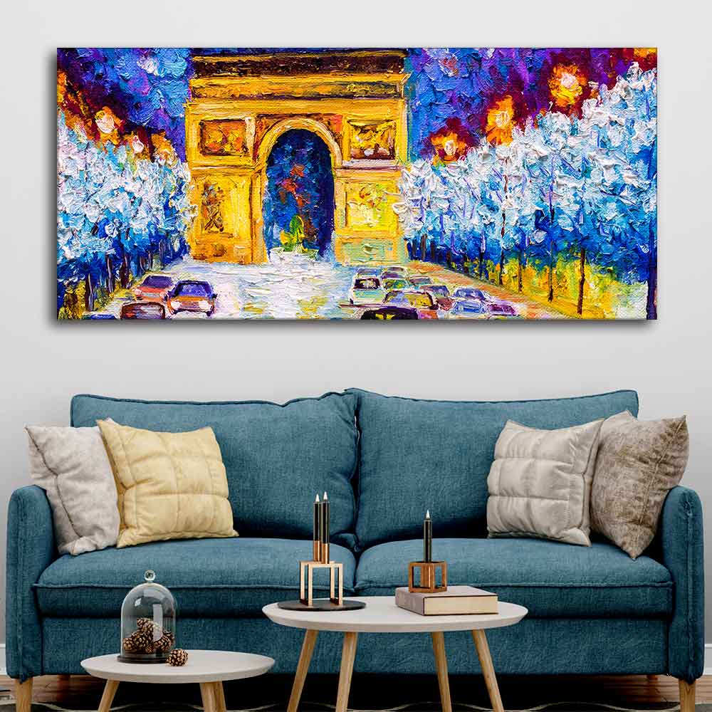 Beautiful Wall Painting of Abstract Arc de Triomphe - Image 3
