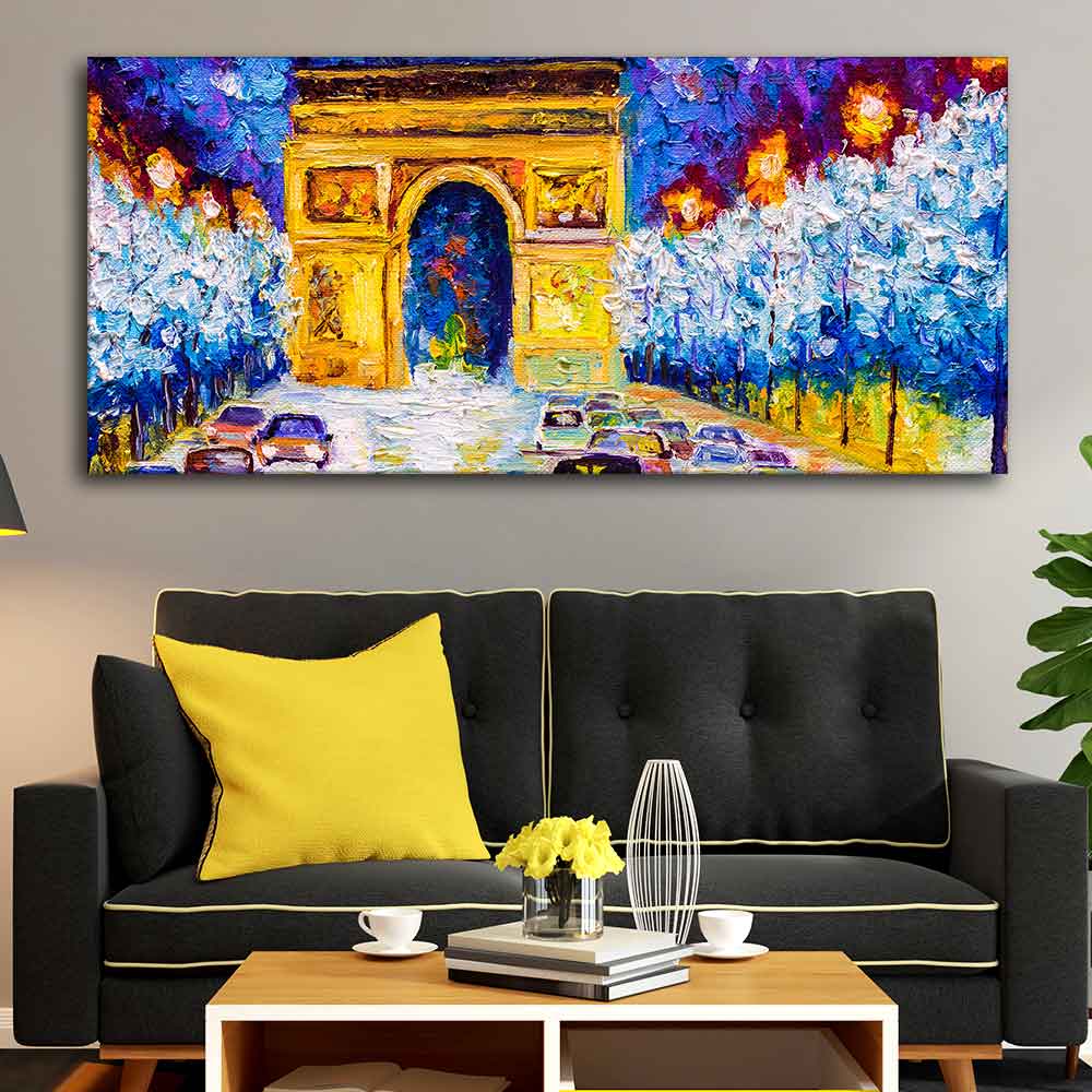 Beautiful Wall Painting of Abstract Arc de Triomphe - Image 4