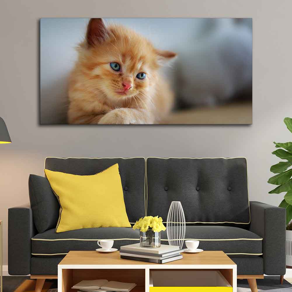 Beautiful Wall Painting of Cute Kitten - Image 3