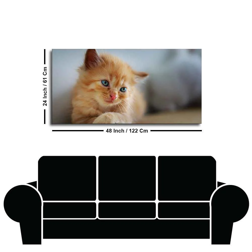 Beautiful Wall Painting of Cute Kitten - Image 7