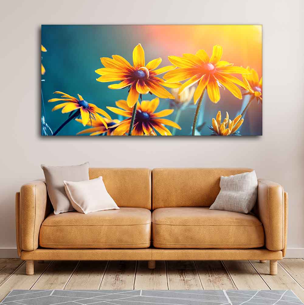 Beautiful Wall Painting of Mexican Sunflower - Image 2