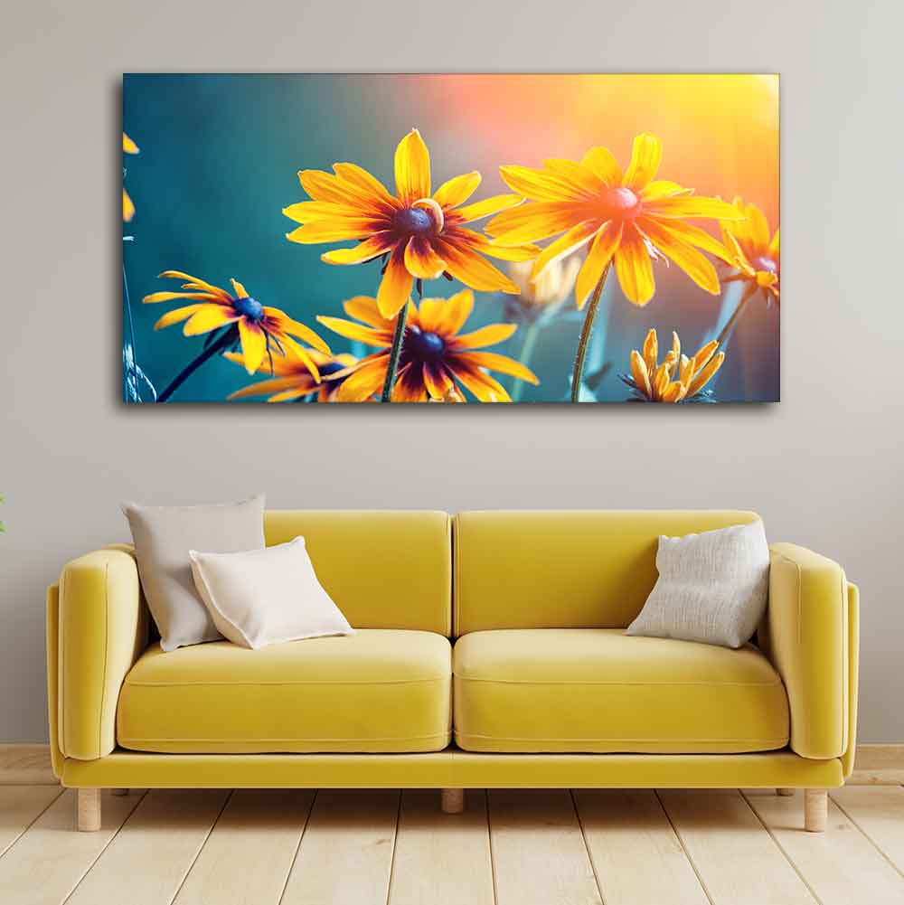 Beautiful Wall Painting of Mexican Sunflower - Image 3