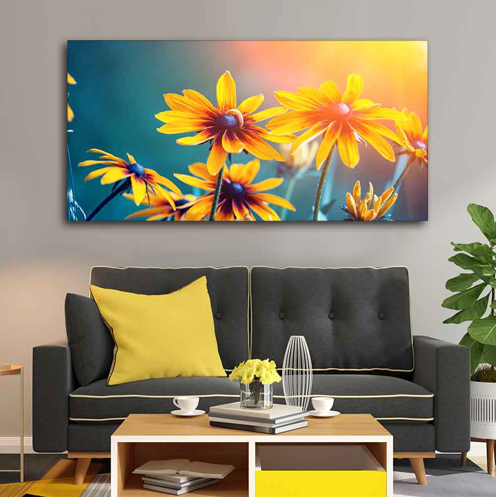 Beautiful Wall Painting of Mexican Sunflower - Image 4