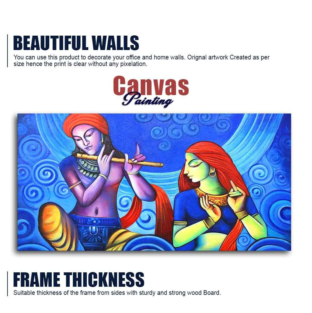 Beautiful Wall Painting of Radha Krishna - Image 6