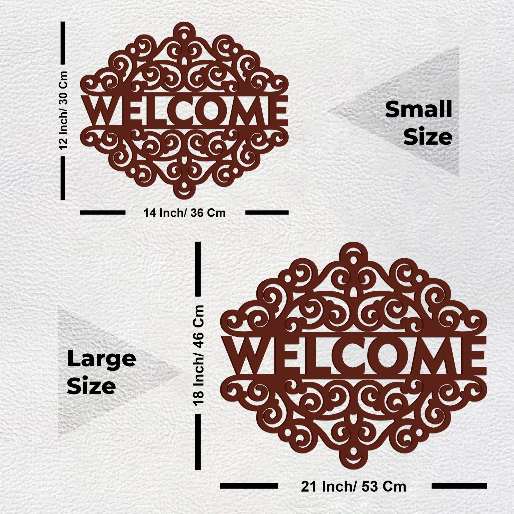 Beautiful Welcome Text Design Premium Quality Wooden Wall Hanging - Image 7