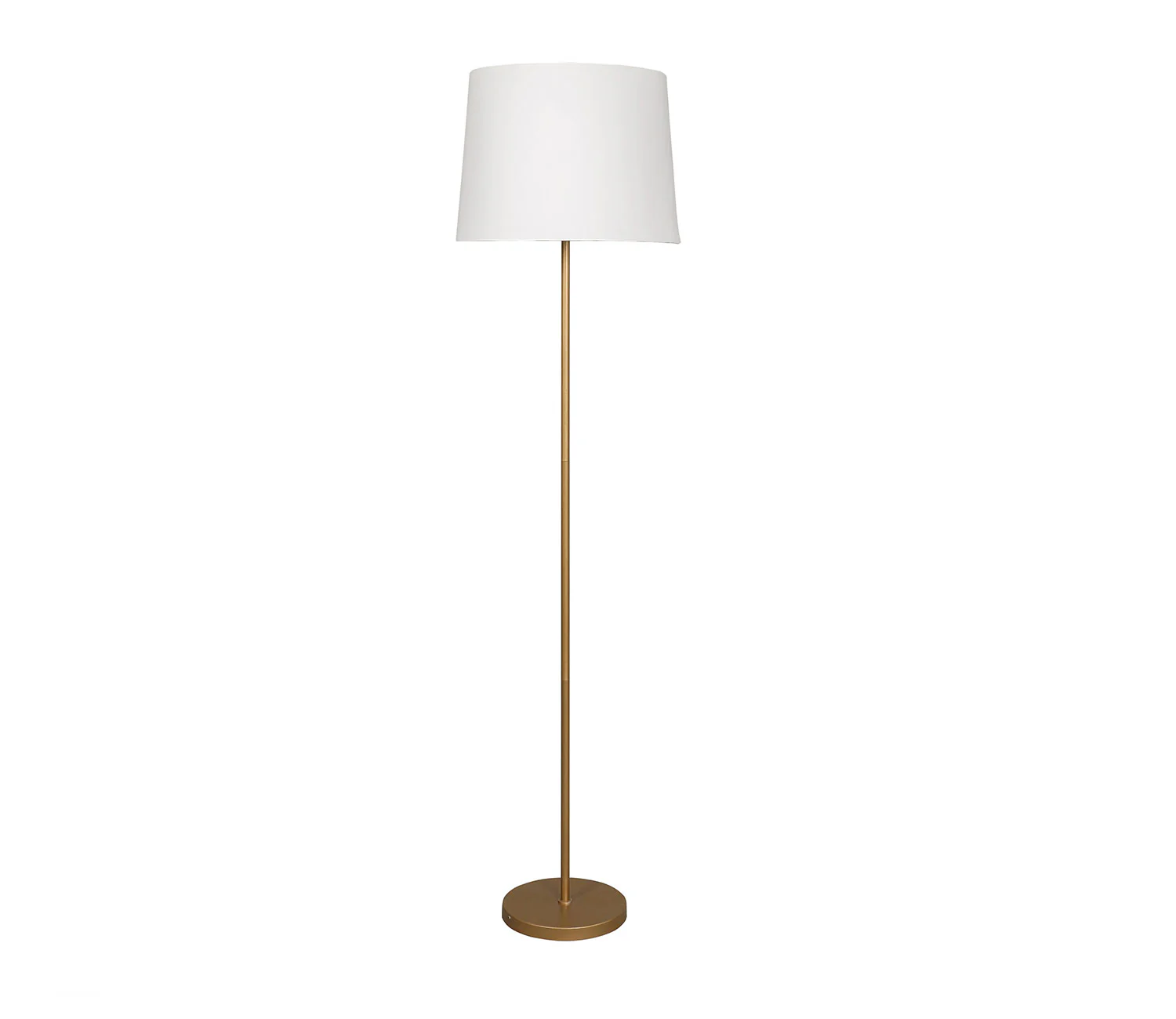 Beautiful White Color Metal Floor Lamp with Golden Base and Oval Shade - Image 3
