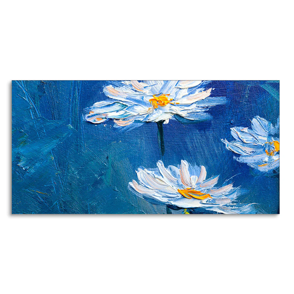 Beautiful White Flower Modern Design Premium Canvas Wall Painting - Image 4