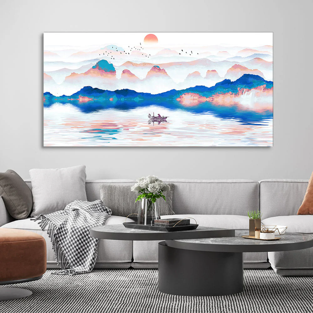 Beautiful Zen Life Scenery Canvas Wall Painting - Image 2