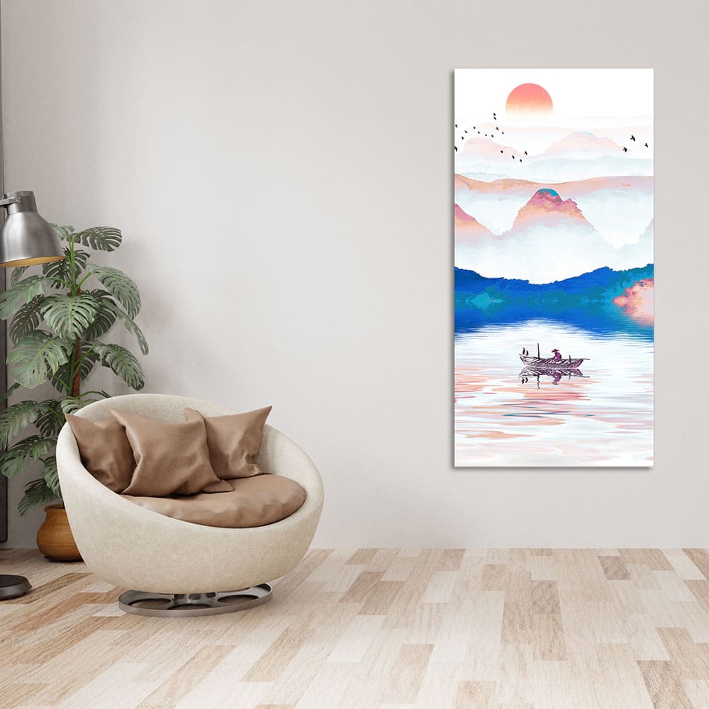 Beautiful Zen Life Scenery Premium Canvas Wall Painting - Image 2
