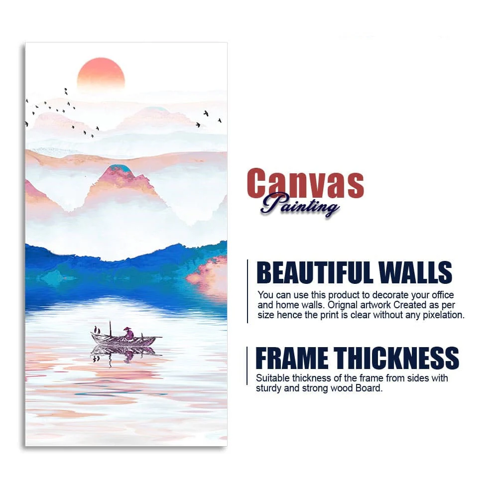 Beautiful Zen Life Scenery Premium Canvas Wall Painting - Image 6