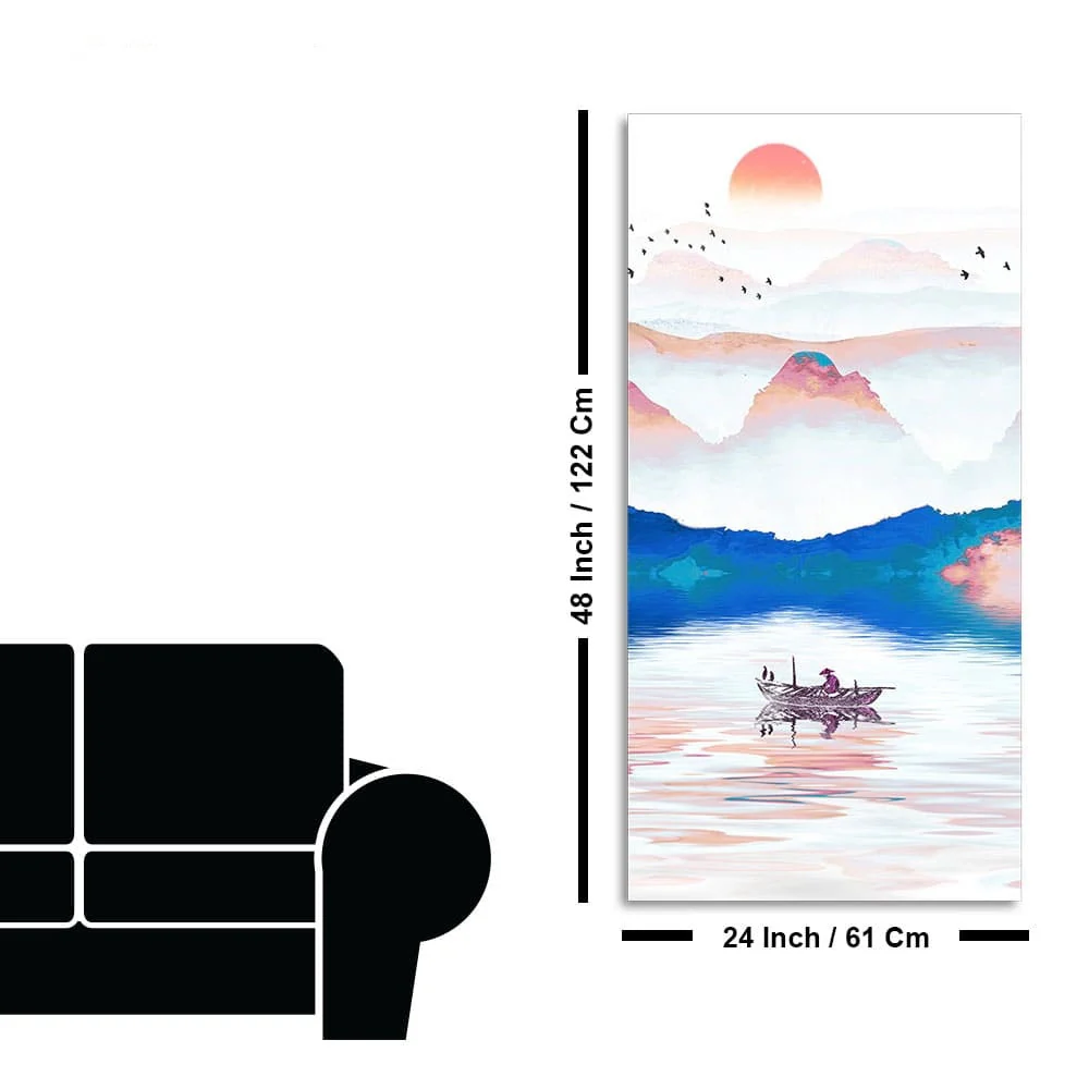 Beautiful Zen Life Scenery Premium Canvas Wall Painting - Image 7