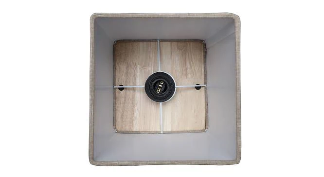 Beige Color Cotton Shade 3 Tier Shelf Storage Solid Wooden Floor Lamp - Image 6