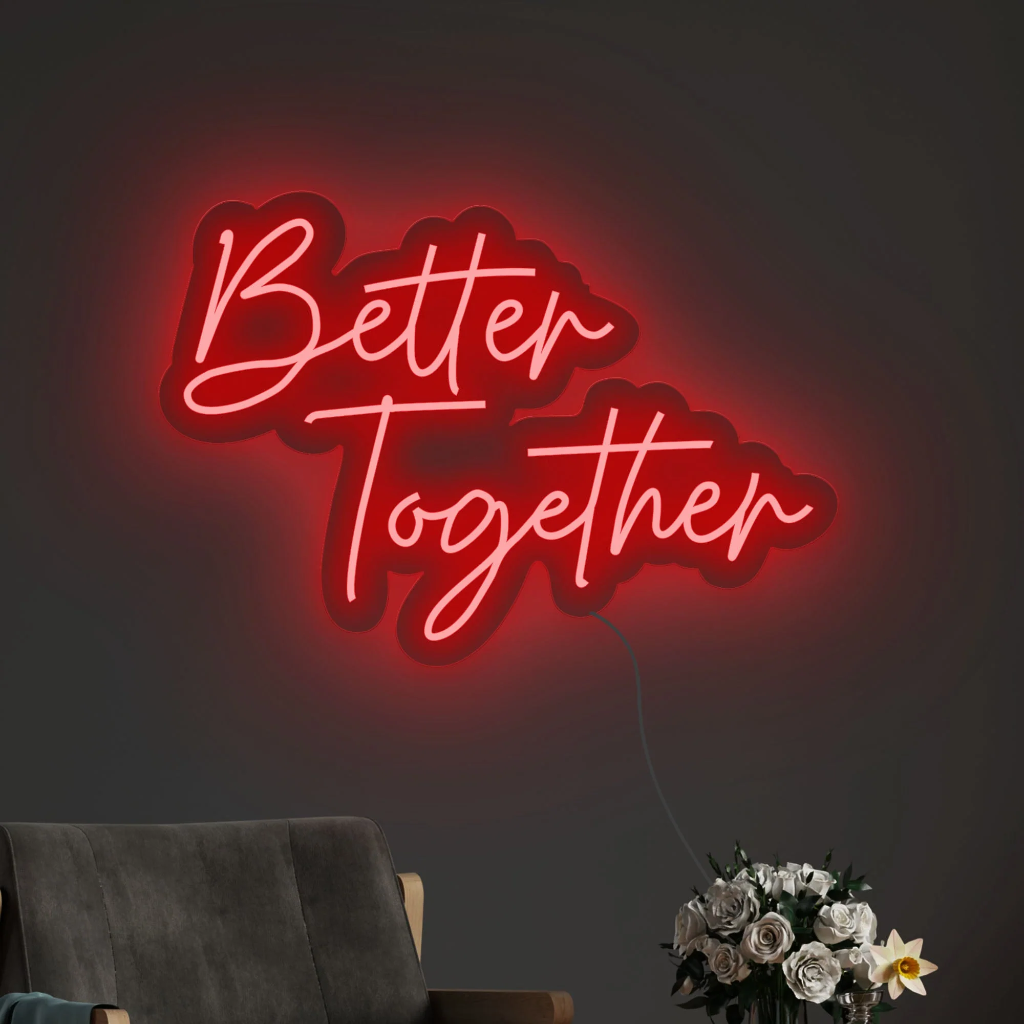 Better Together Text Neon Sign LED Light