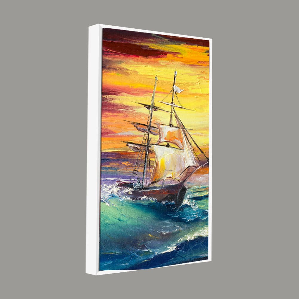 Big Panoramic Sailing Ship Canvas Wall Painting - Image 5