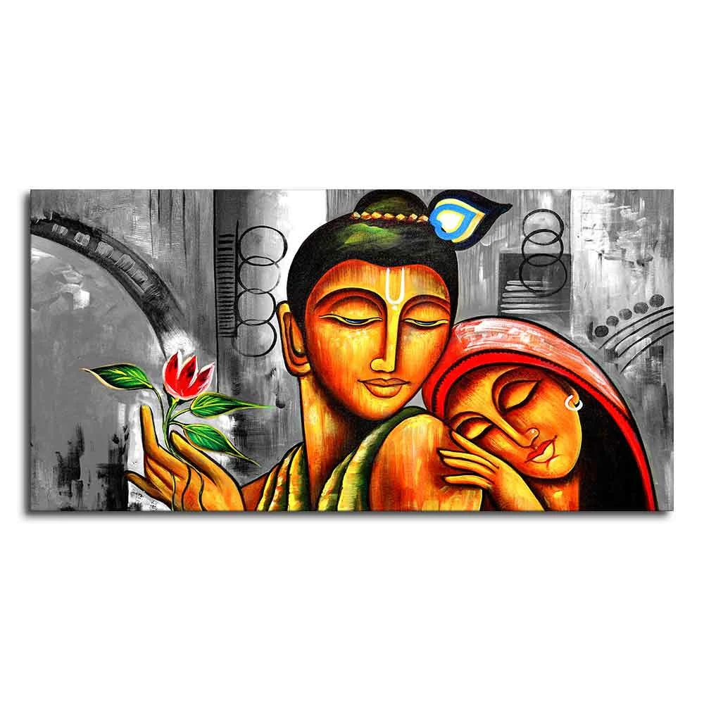 Big Size Premium Wall Painting of Lord Radha Krishna - Image 5