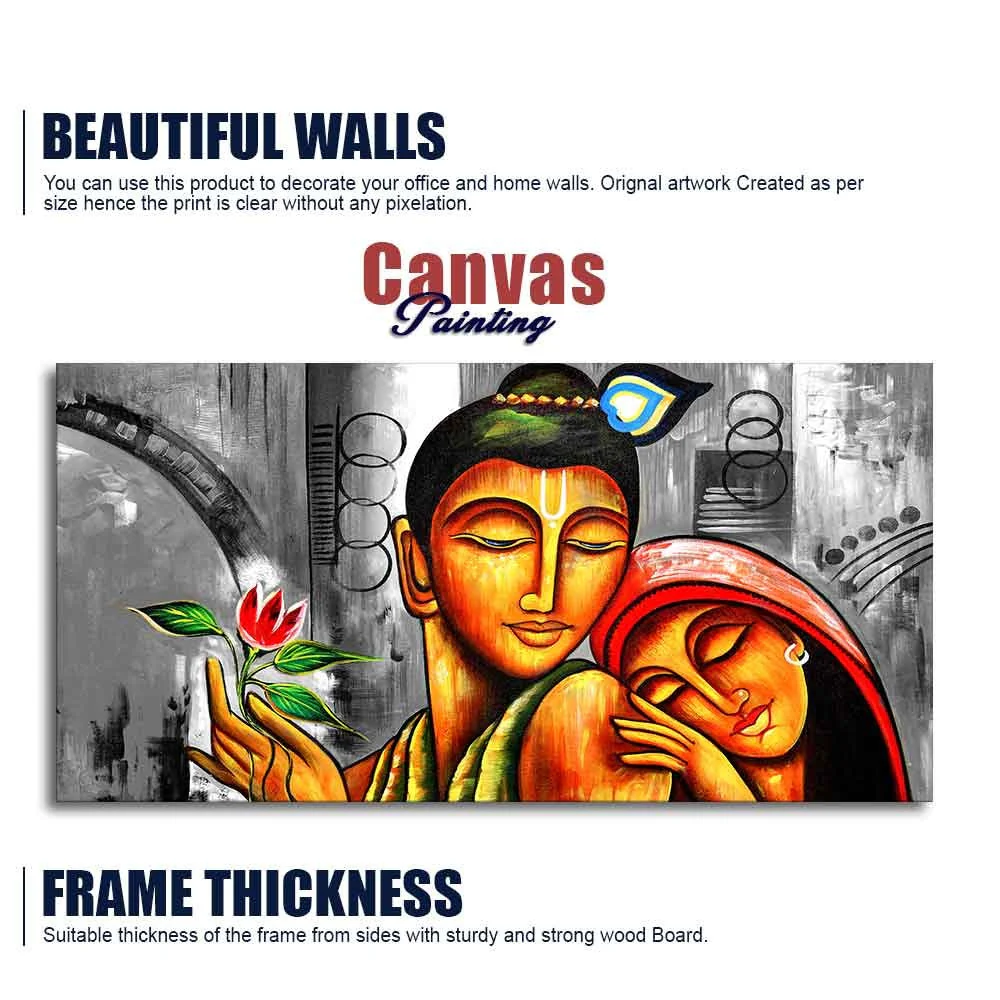 Big Size Premium Wall Painting of Lord Radha Krishna - Image 6
