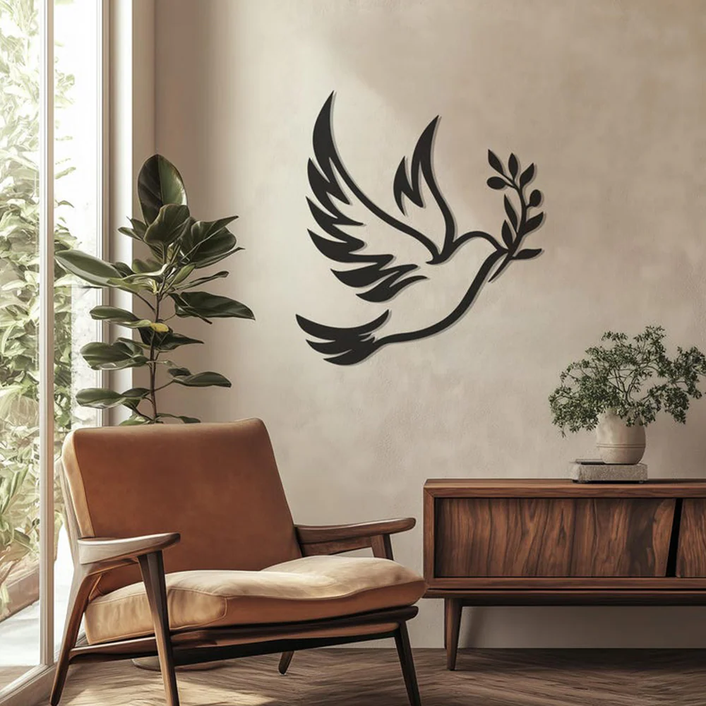 Bird Design Silhouette Metal Art Wall Decor - Image 3