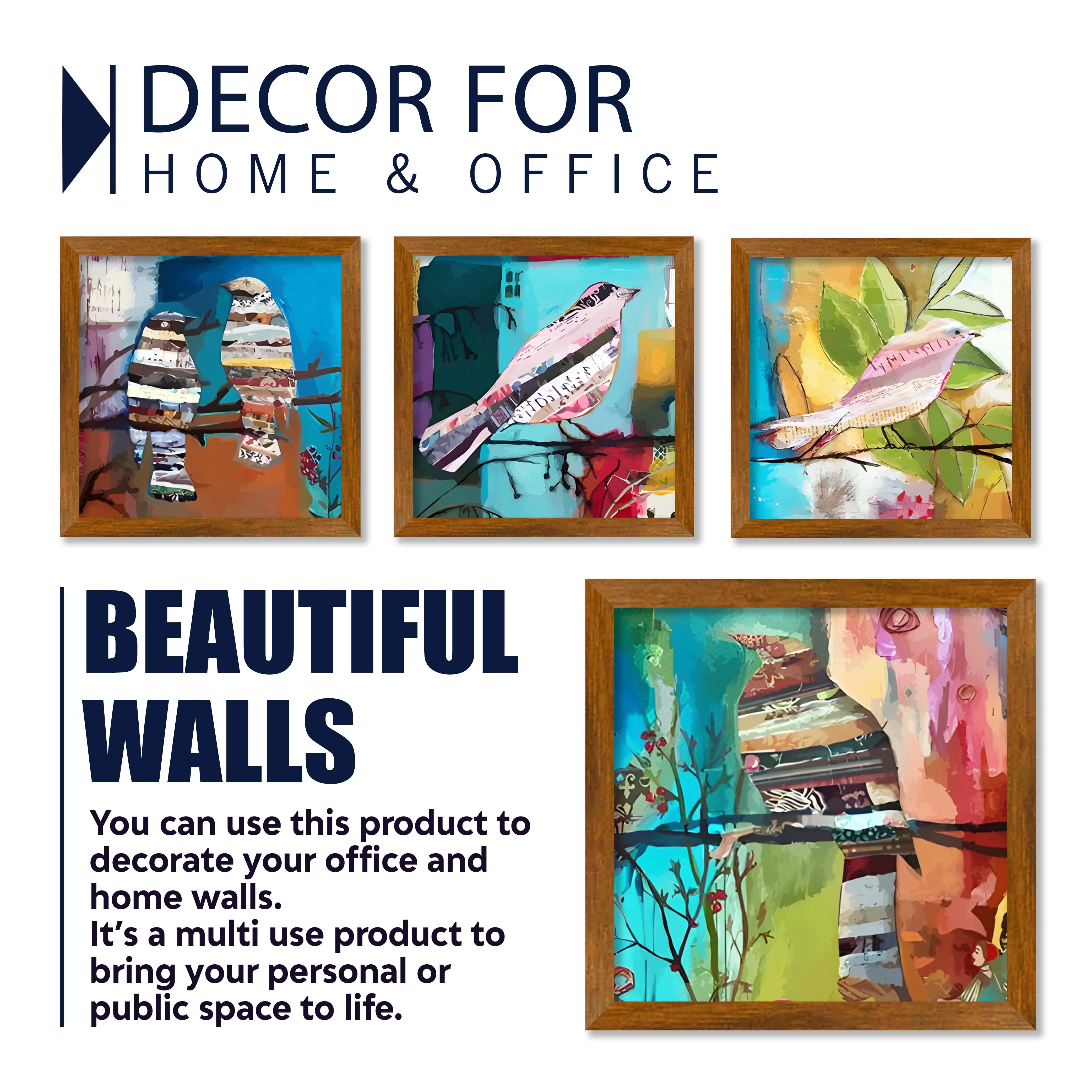 Birds Watercolor Art Wall Frame Set of Four - Image 4