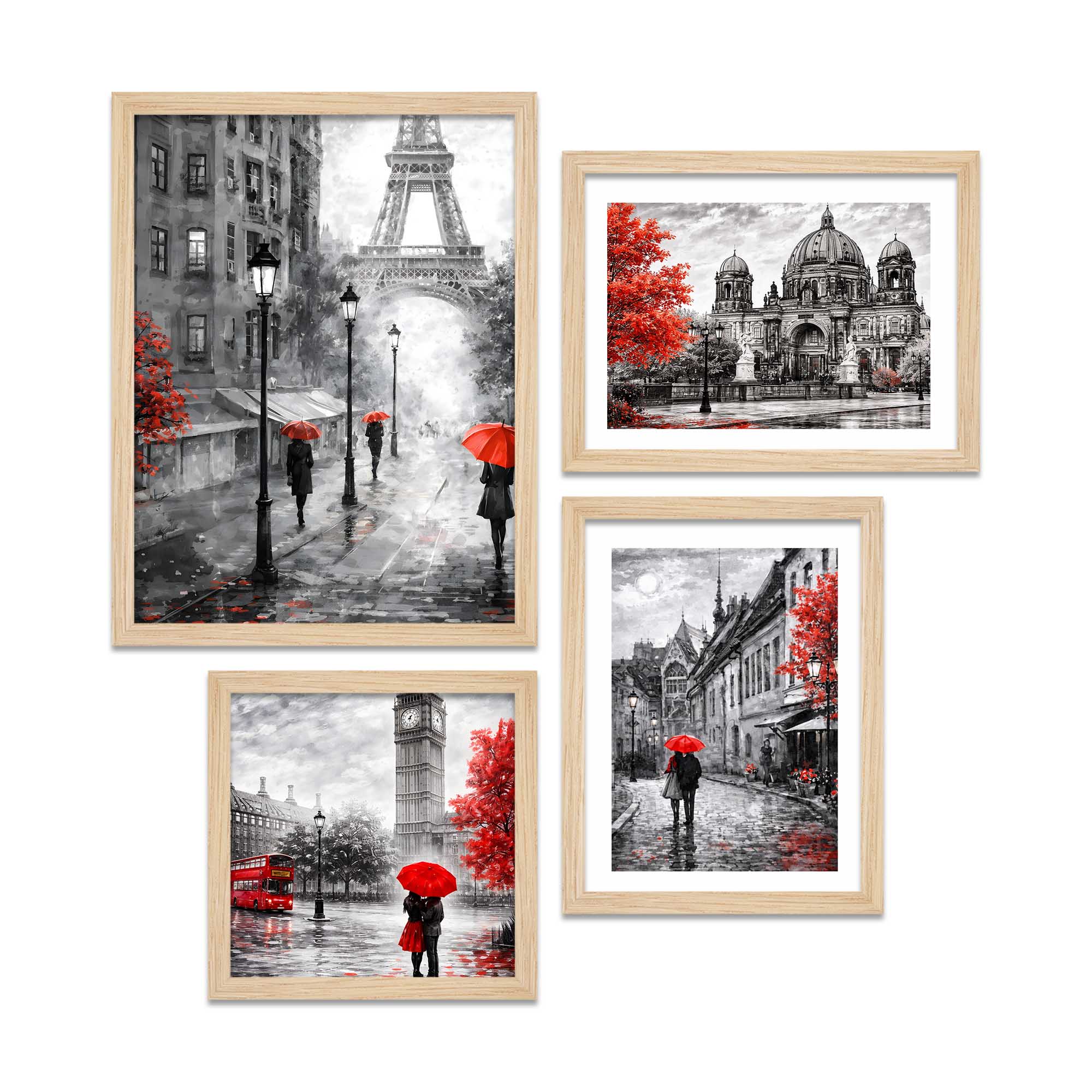Black & White City Wall Frame Set of Four - Image 4