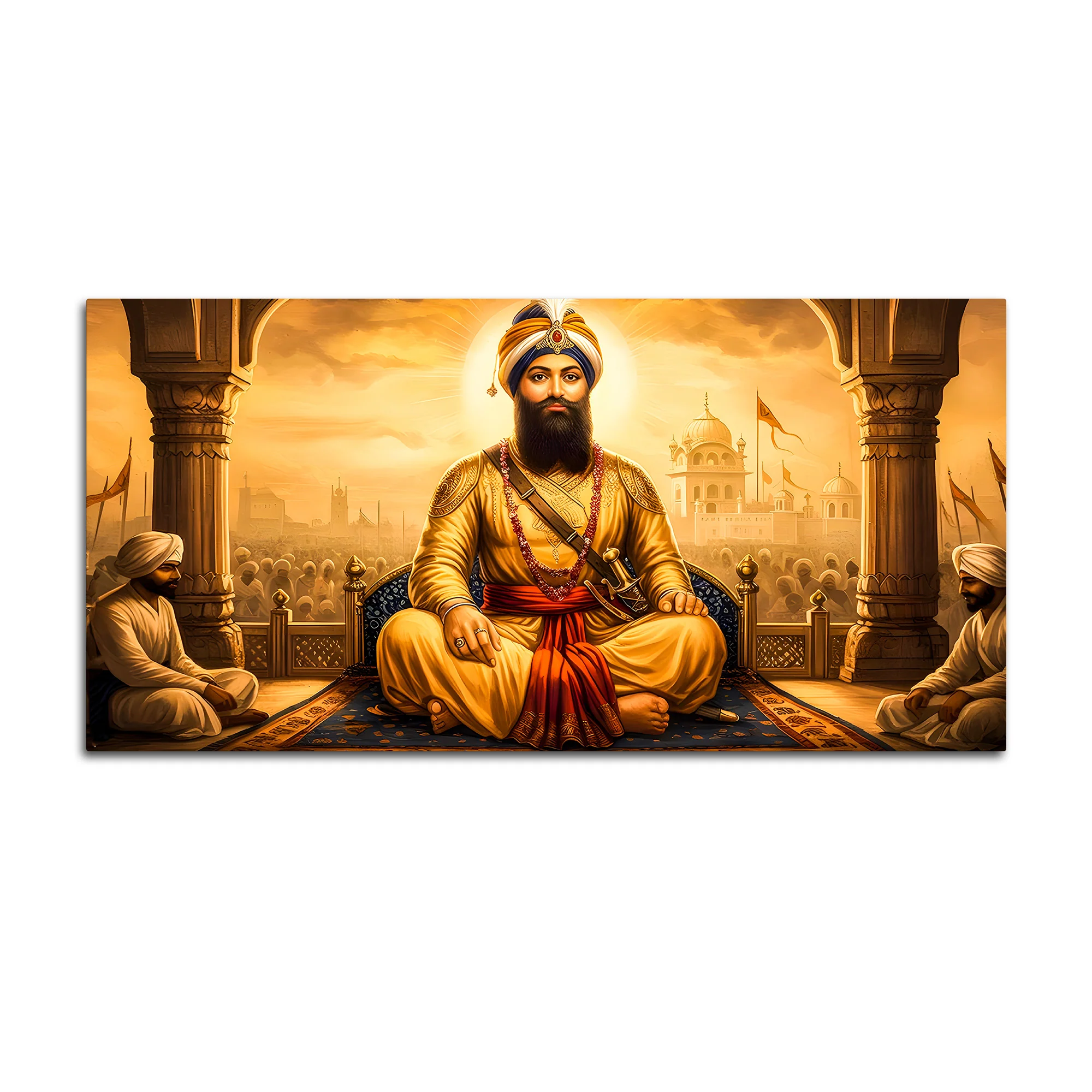 Blessed Sikh Guru Ji Canvas Spiritual Painting - Image 4