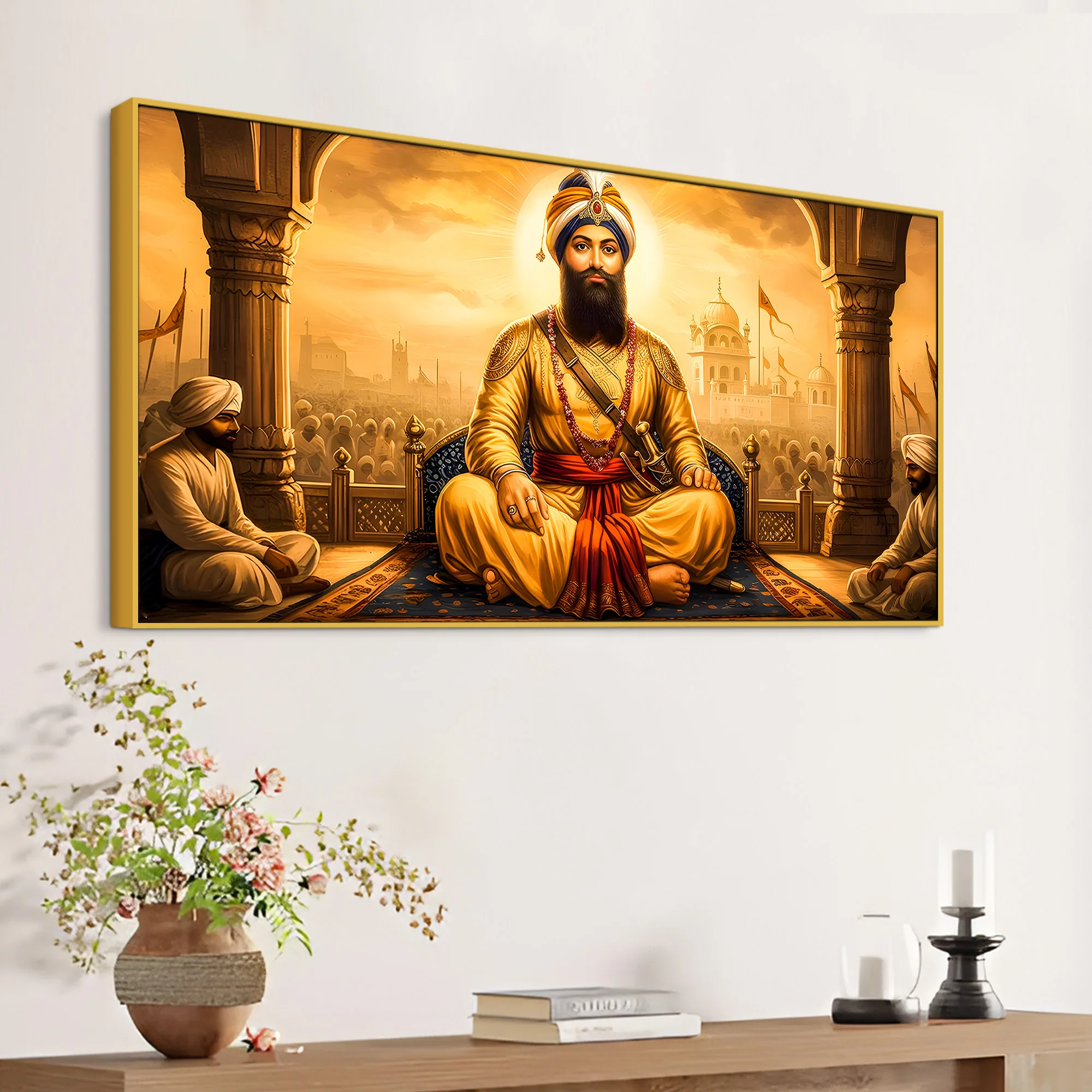 Blessed Sikh Guru Ji Canvas Spiritual Painting - Image 5